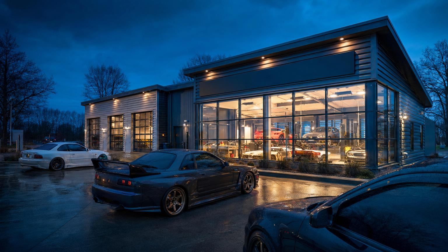 网红主播修车改装公司门店